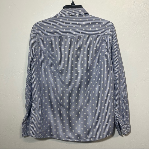 Boden Long Sleeve Casual Polka Dot Button Down Shirt Size 10 - Picture 4 of 8